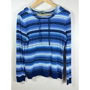Lauren Active Ralph Lauren Women’s Hoodie Southwestern Print L 100% Cotton Blue